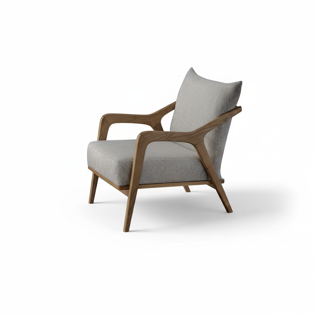 Fauteuil Modern Design Woonkamer Meubels Lichtgrijze kleur Luxe Stijl