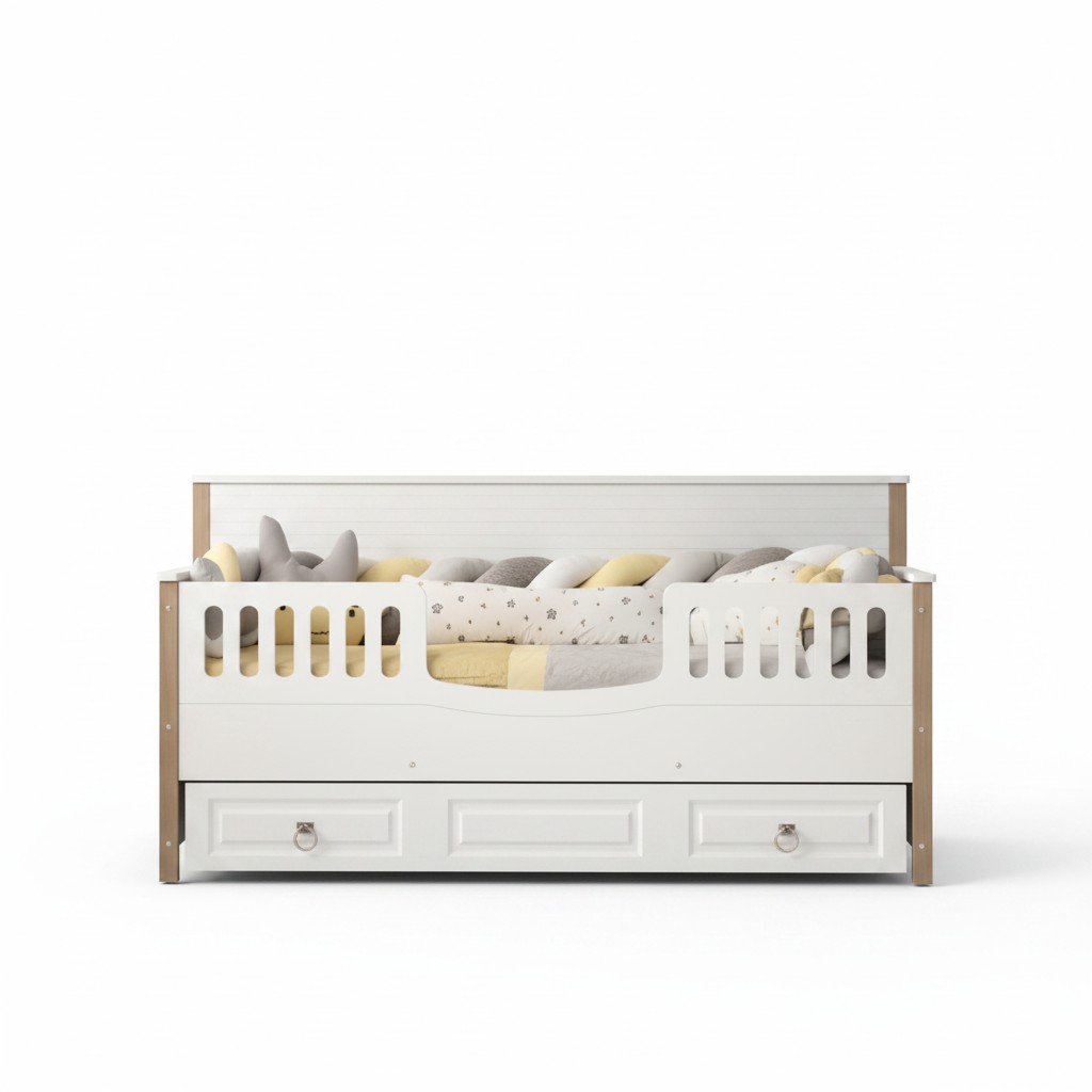 Perfekt kinderbed Bed kindermeubelen Wit set Moderne kinderen nieuw