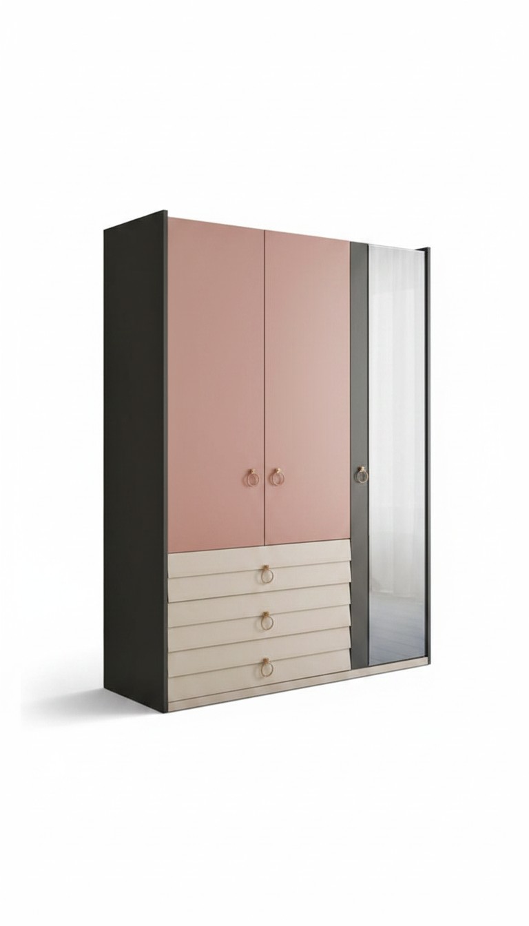 Moderne kledingkast Luxe kast Houten kasten Glazen slaapkamer nieuw