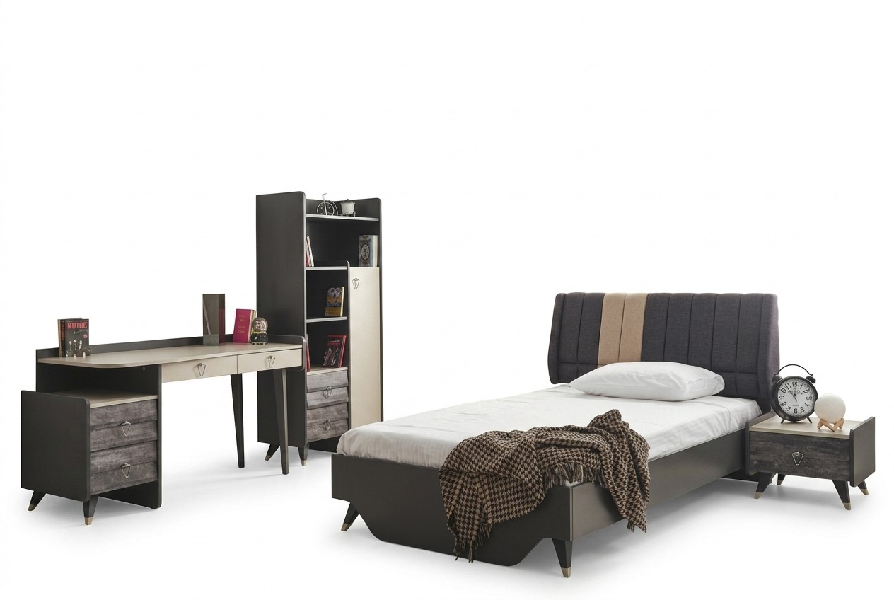 Slaapkamerset Luxe stijlvolle slaapkamerset Bed Boekenplank