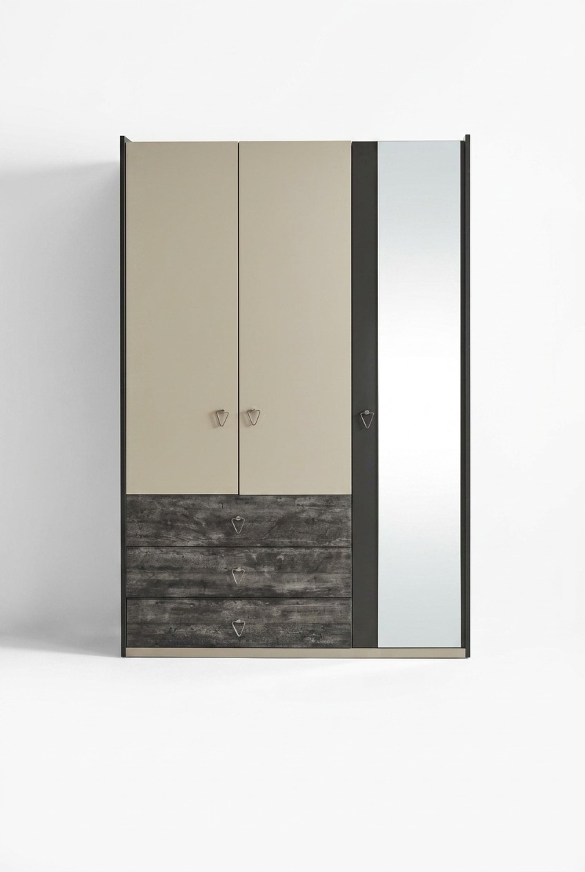 Kledingkast Kast Multifunctionele kledingkast Grijs Materiaal Hout Kasten