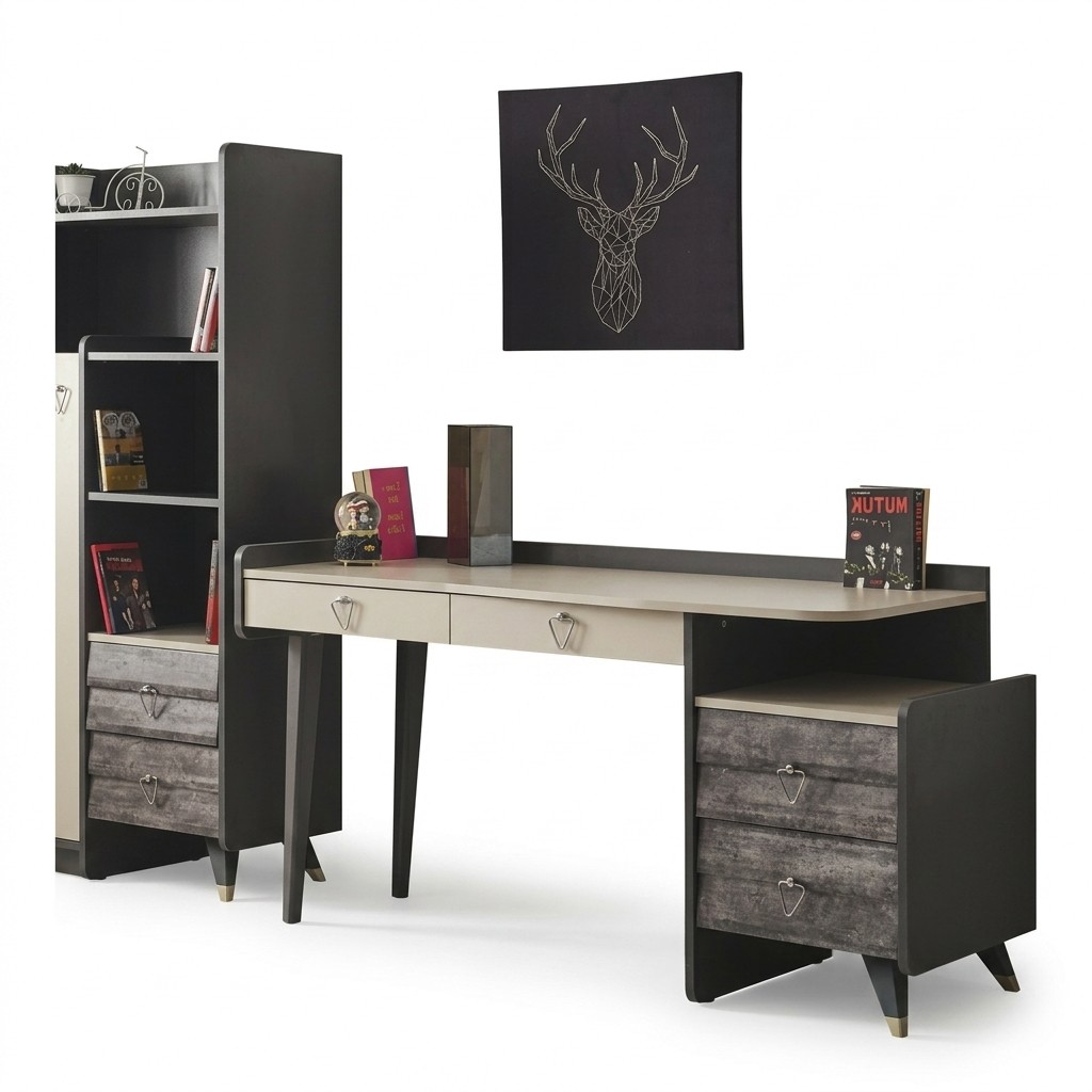 Moderne luxe grijze houten bureau slaapkamer meubels Stijlvol Nieuw