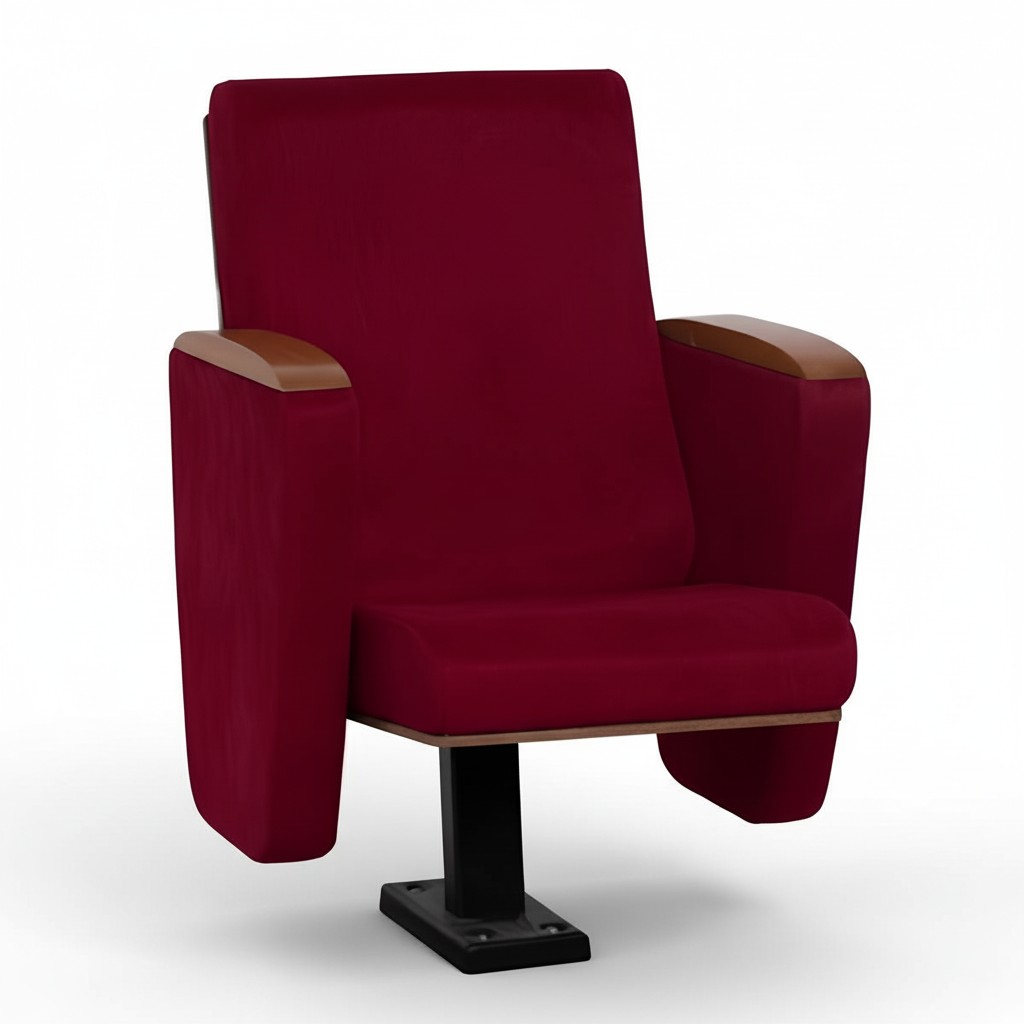Fauteuil Art Deco Fauteuil Bankstoel 1-zits voor theater Design Luxe Rood Textiel Nieuw