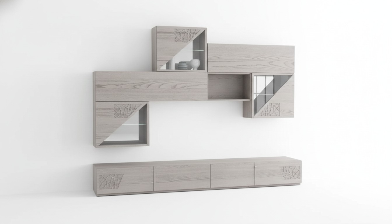 Kastwanden Plank Muur Sideboard Lage Boekenplank Houten ontwerp Kasten
