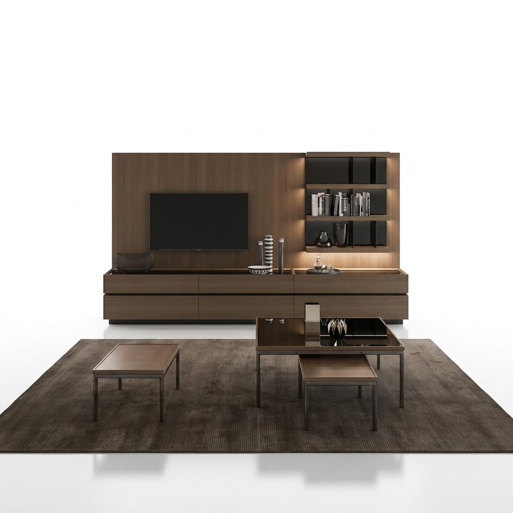Houten meubels Woonkamer Luxe Wandmeubel Modern Design Inrichting Nieuw