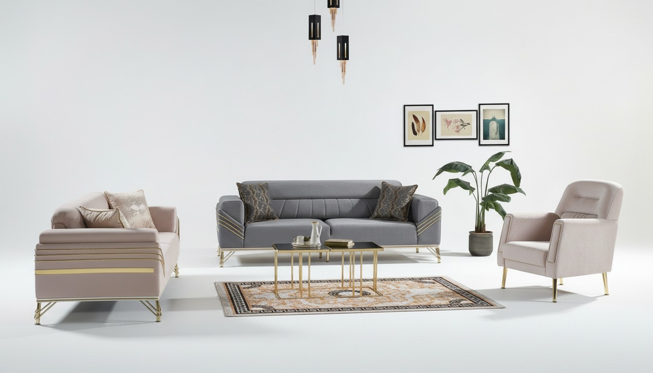 Exclusieve bankstel set 3+3+1 3-delig 2x Bank Stoel Relax Luxe set