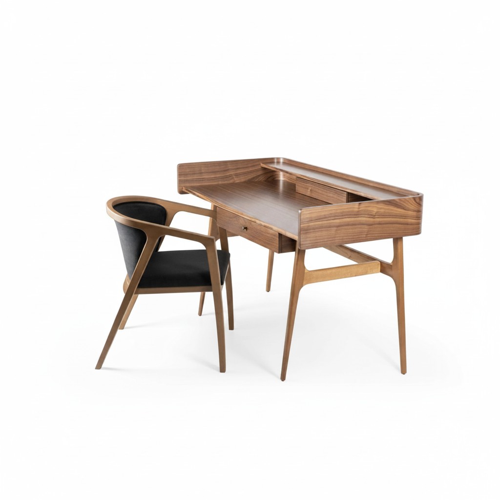Ontwerp bureau Slaapkamer Luxe Stoel Hout Computertafel Inrichting